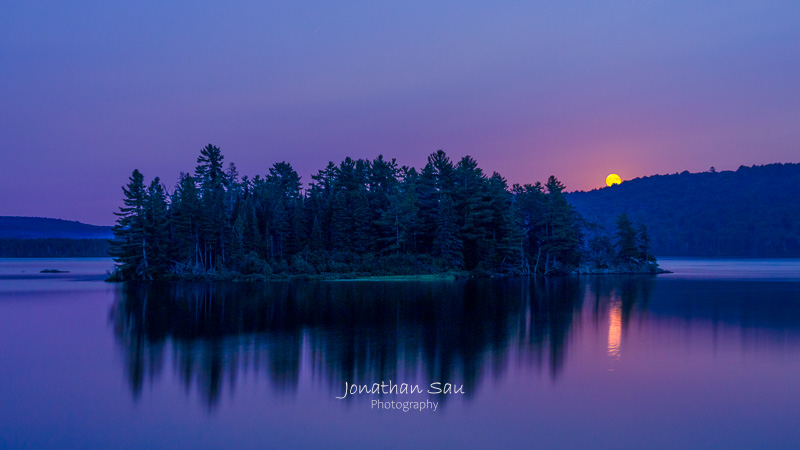 Moonrise, Lake of Two Rivers